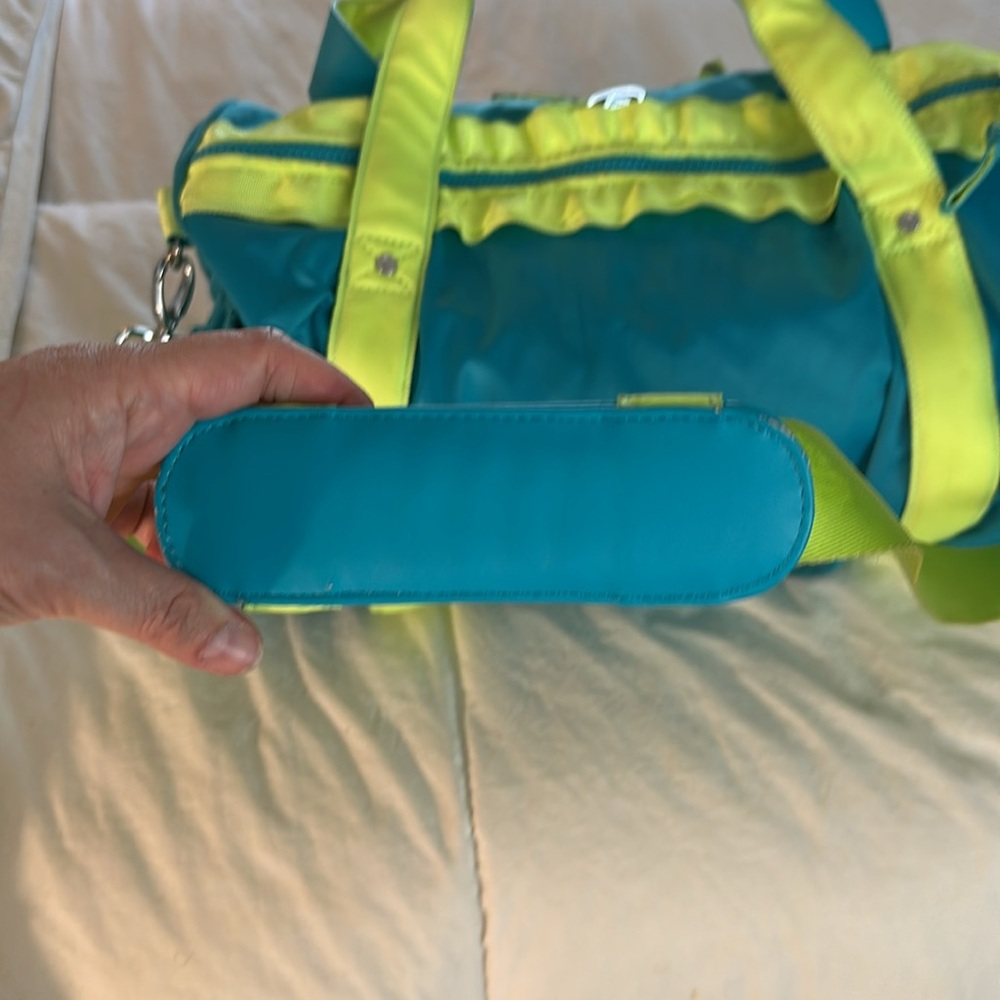 Ivivva by Lululemon Teal and Neon Yellow Travel/Tote  Bag - Picture 11 of 14